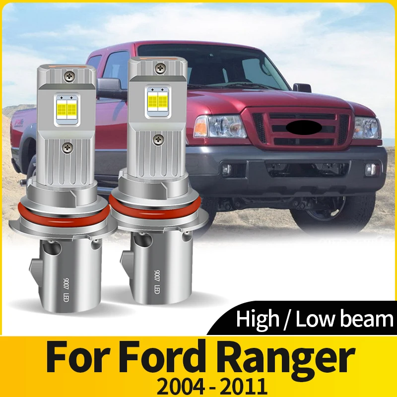 

2PCS Canbus LED 9007 HB5 Headlight HI/LO Beam LED Car Headlamp Bulbs Super Bright 6500K Turbo Fan CSP For Ford Ranger 2004-2011