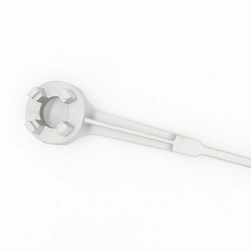 

Oil Barrel Drum Wrench Bung Spanner Aluminum Heavy Duty Labor Saving for Metal Drums Fuel Barrel Opener Silver