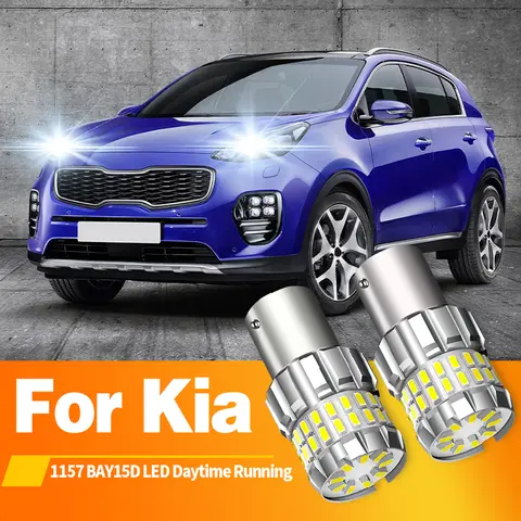 2PC For Kia Sportage 4 2016 2017 2018-2019 12V Led Spotlights 1157 for Car BAY15D P21/5W Car LED DRL Blubs Daytime Running Light