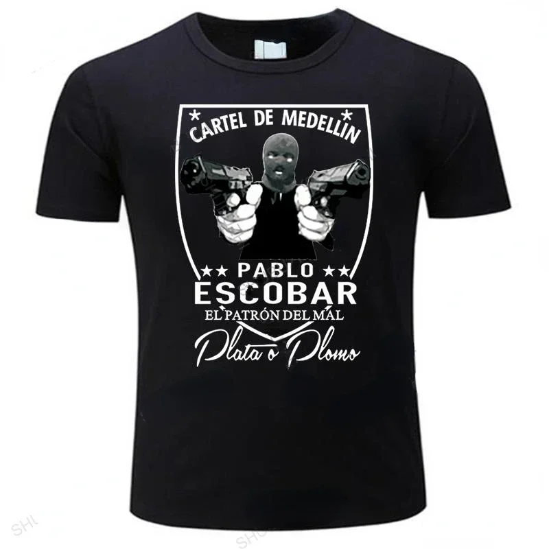 Camisetas informales de verano para hombre, ropa DE marca CARTEL DE MEDELLIN PABLO ESCOBAR, tops informales unisex para hombre, camiseta, dropshipping