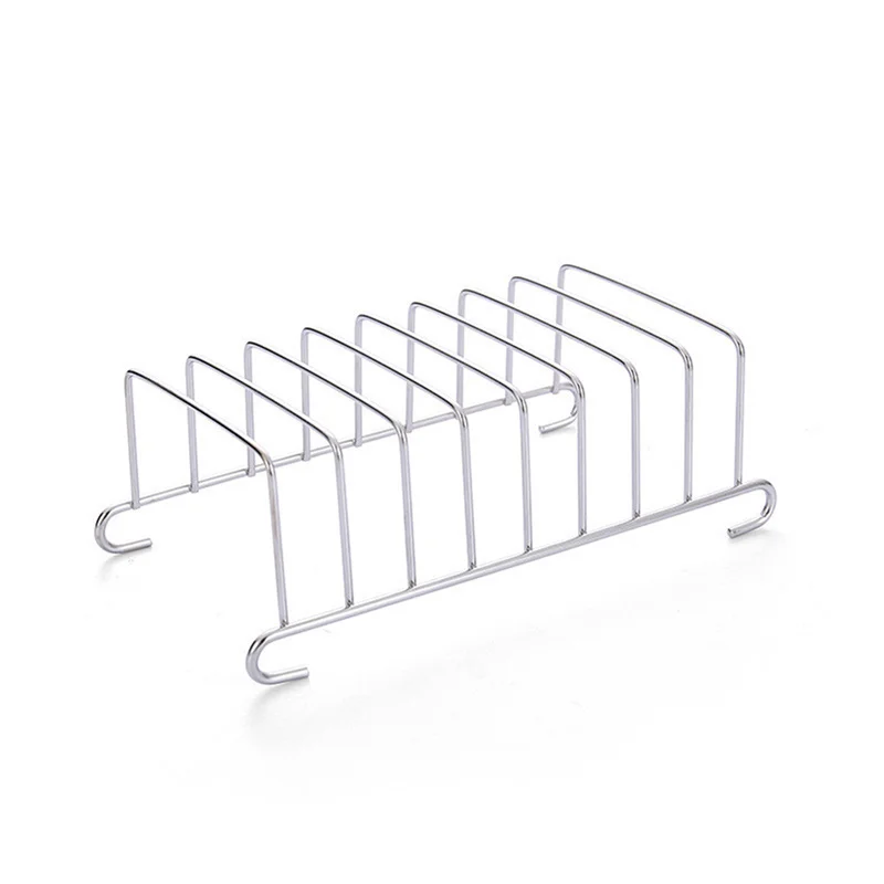 Bandeja para hornear de acero inoxidable, rejilla para pan tostado Simple, depósito de alimentos rectangular, freidora de aire, accesorios de cocina multifunción