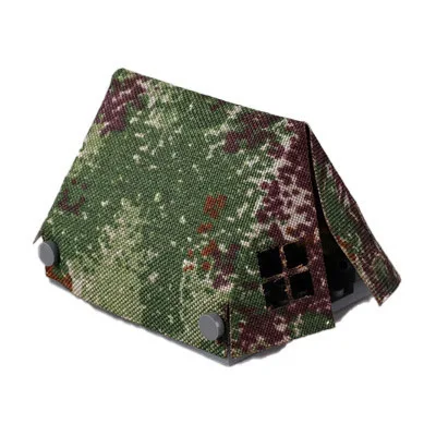MOC Militär Mittelalterliche Bausteine Soldat Figuren Zubehör Lagerfeuer Zelt Braten Huhn Camping Szene Mini Ziegel Geschenke