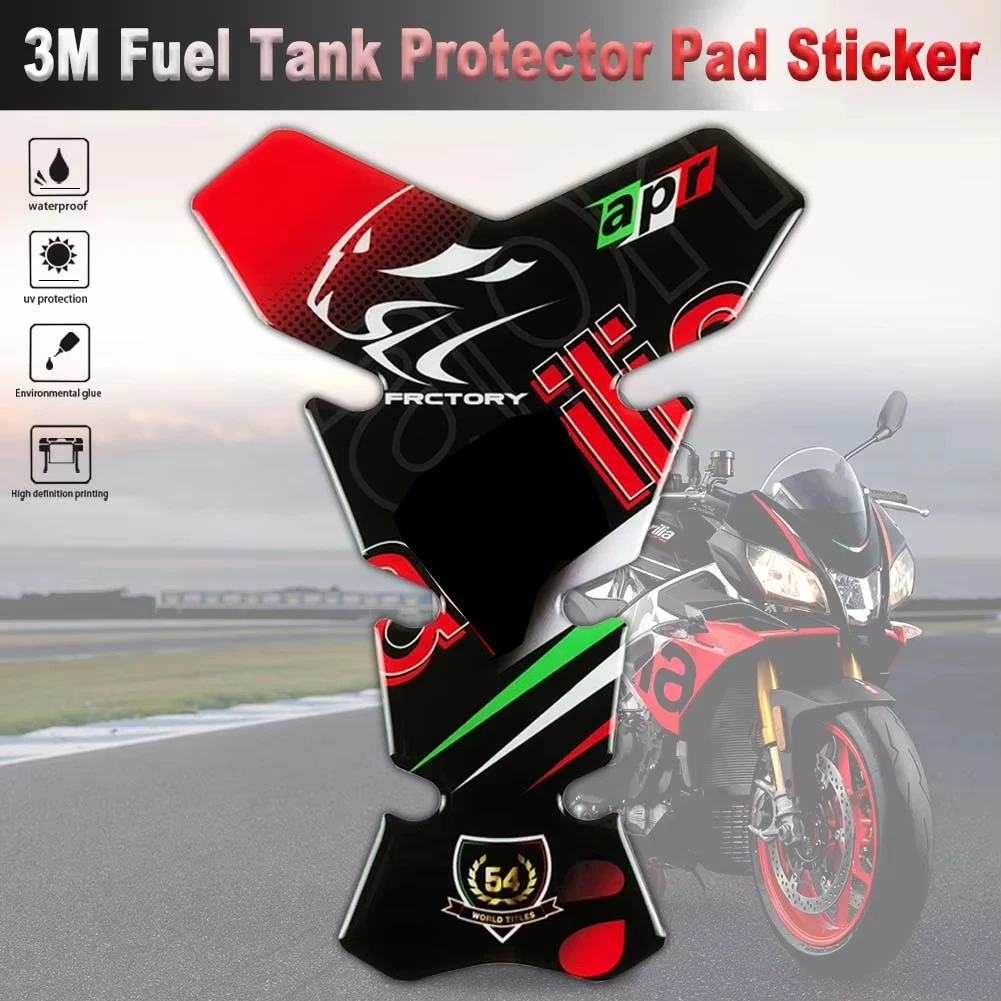 3M Motorcycle Fuel Tank Pad Sticker Gas Cap Protect Decal Accessories For GPR APR RS4 RSV4 Tuono V4 RS 50 125 150 750