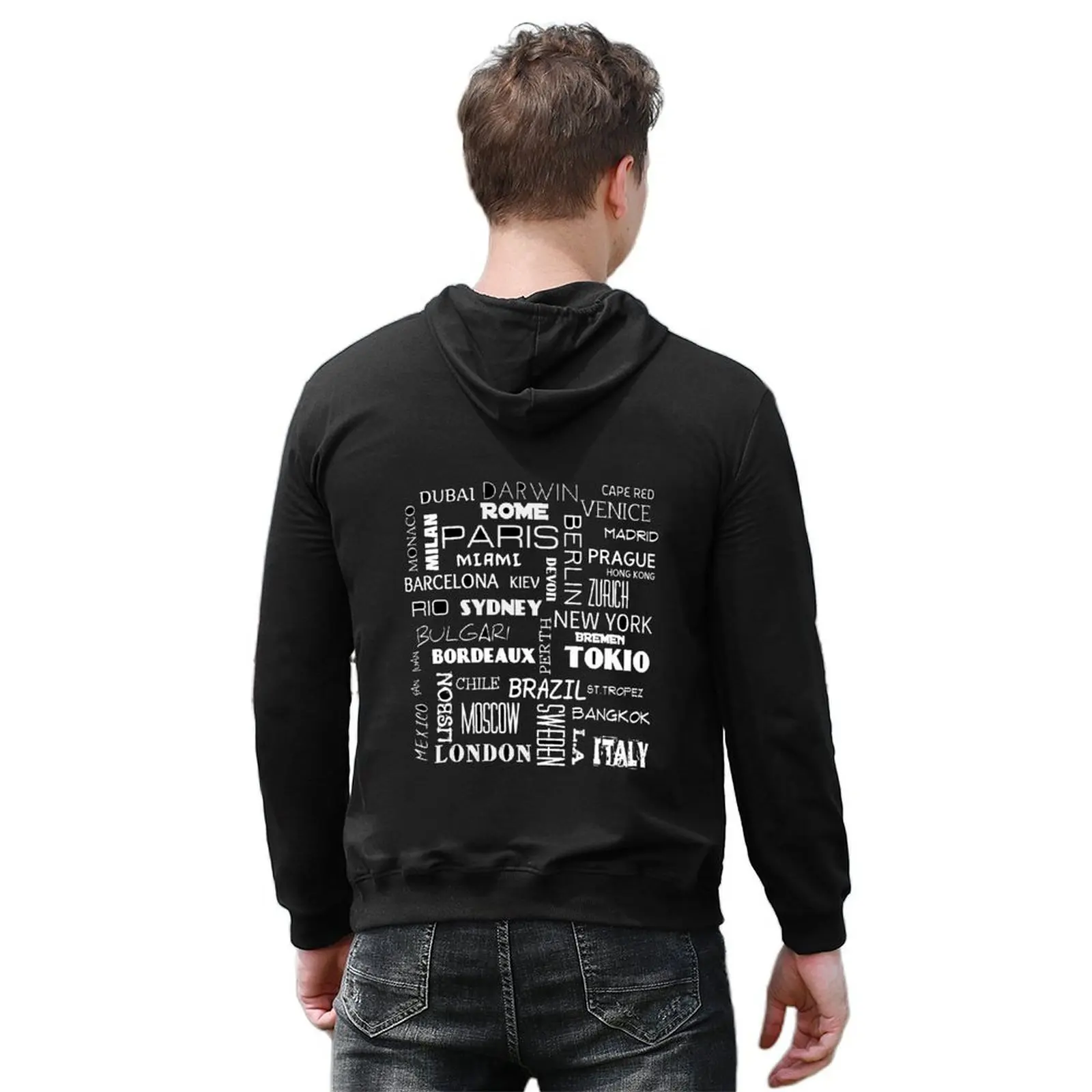 Cities of the World Hoodie men clothing men's coat winter clothes fashion men new hoodies and sweatshirts