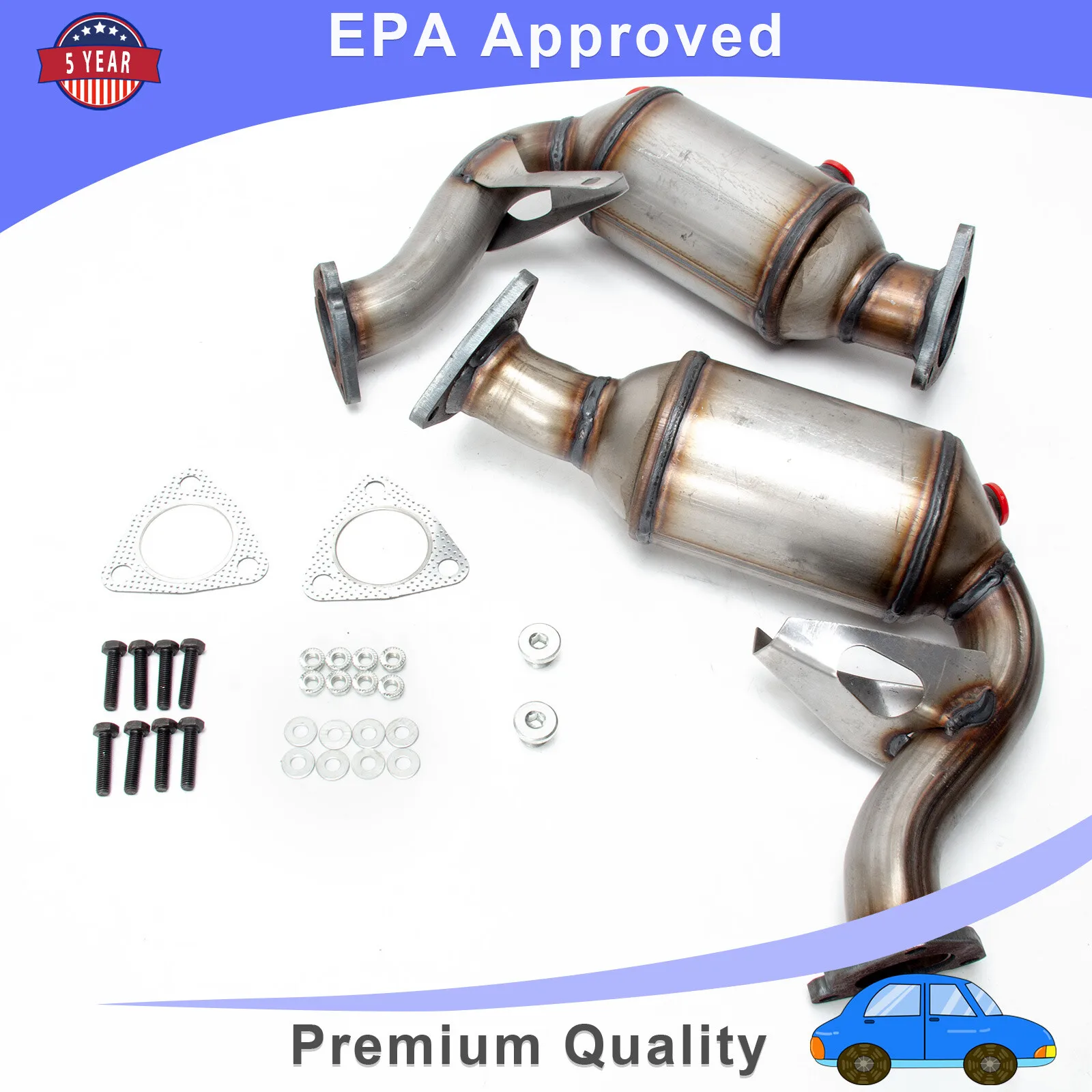 

2 шт. Каталитические нейтрализаторы для Audi A6 A7 Quattro 3.0L V6 Supercharged 2012-2015 гг.