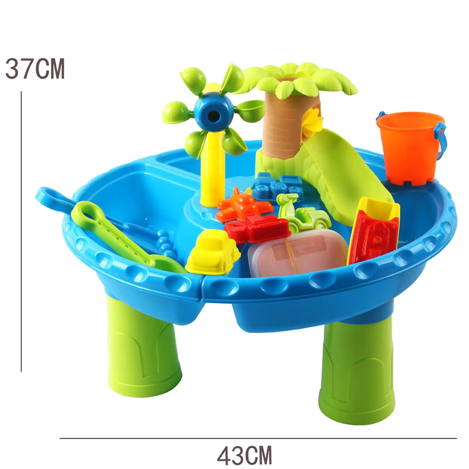 Mesa de juego de agua y arena para niños, divertido juego de juguetes para arenero de playa al aire libre