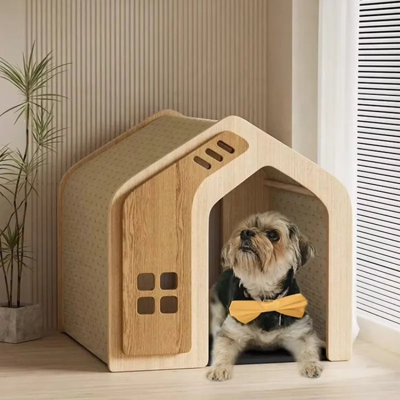 

Luxury Outdoor Large Pet Furniture Warm Wood Cat Kennel Comfortable Crate Kennel for Cats And Small Dogs/