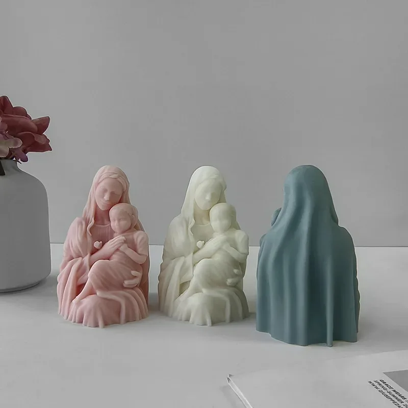 3D Goddess Statue Silicone Mold Mother Mould Handmade Aroma Candle Mold