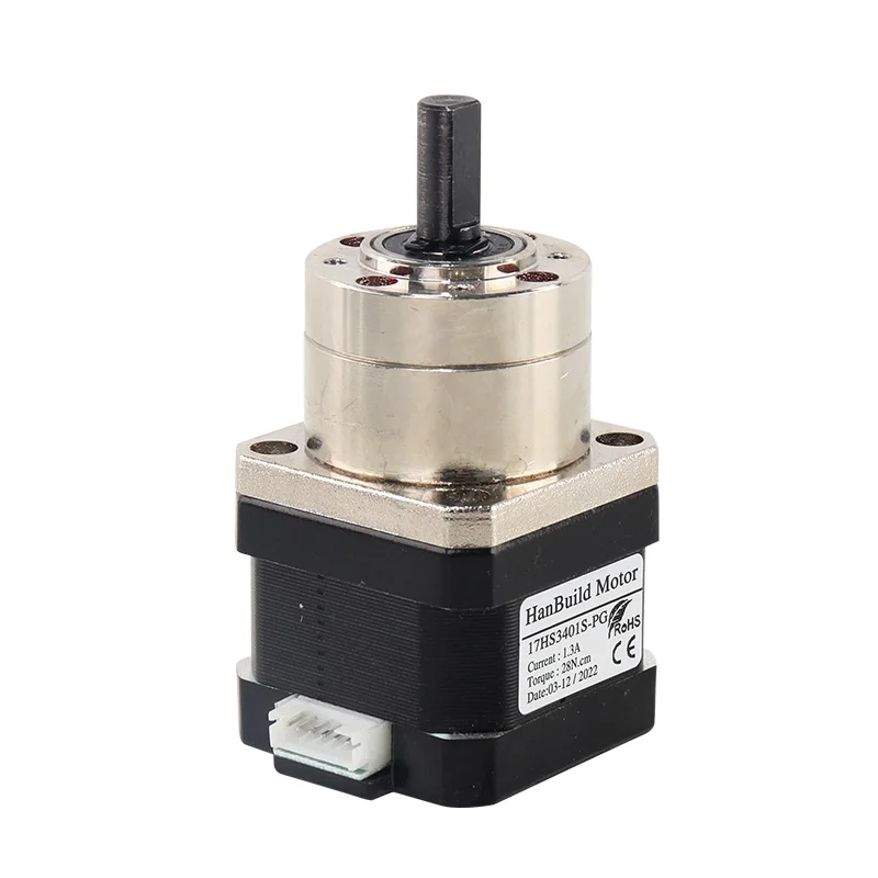 

17HS3401S-PG Motor Planetary Gearbox Reduction Ratio 189/ 264/515/720-1 Nema 17 1.3A CNC Milling Machine Stepper Motor