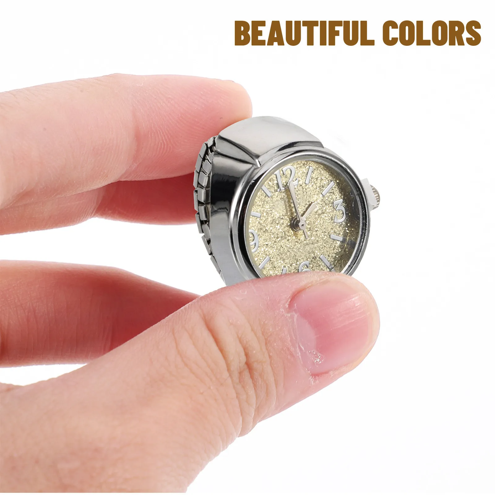 

Часы-кольцо с цифровым дисплеем, круглый корпус из сплава, модные повседневные мини-часы для мужчин и женщин, уникальный подарок