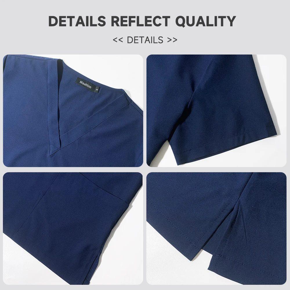 Scrubs Voor Vrouwen Set Ultra Zachte Stretch Medisch Uniform Pocket Top Met Joggingbroek Ziekenhuis Werkkleding Kliniek Verpleegster Overalls