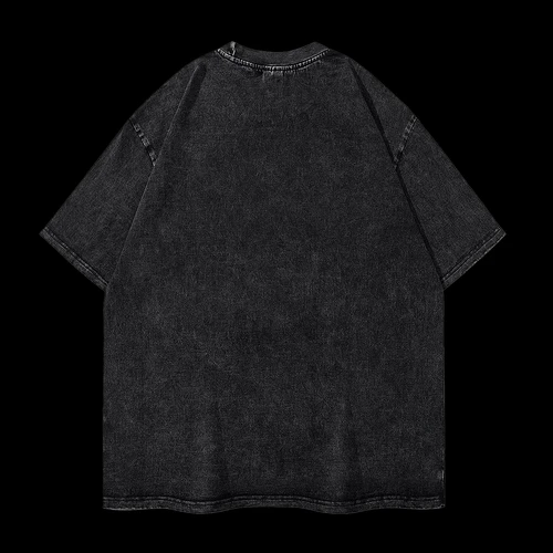 Imagen 2 del producto Camiseta lavada de gran tamaño Forsakens, camisetas de algodón MemeTrendy, camiseta fresca para hombres, camisetas casuales Retro Y2K de playa, estilo neutro suelto