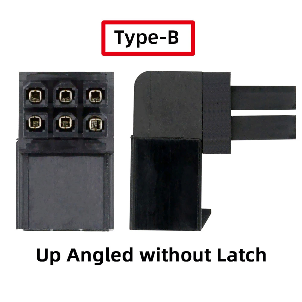 ChenYang ATX 6Pin 90 Degree Angled Power Connector Adapter for GPU Graphics Card 2PCS/Set