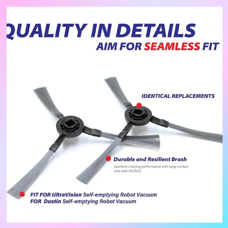 ABRG-12 шт. фильтр для швабры с боковой щеткой для Dustin, самоопорожняющийся для Bobsweep Pet24-7-913/Pet24-7-213 для робота-пылесоса Ultravision