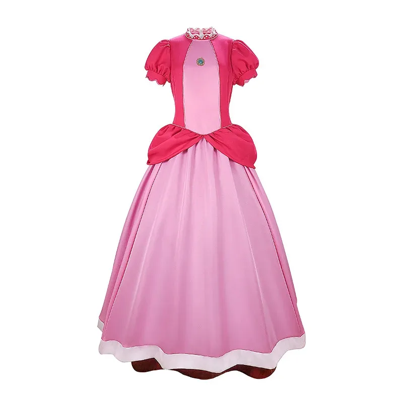 Juego princesa Peach Cosplay disfraces vestido rosa uniforme Halloween carnaval traje para mujeres niñas