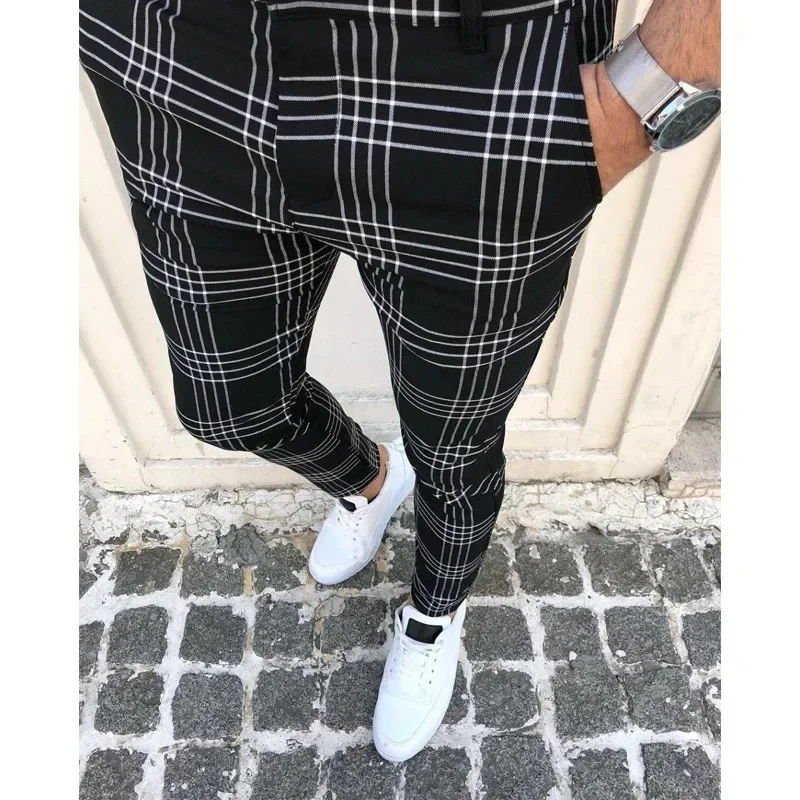 Men Clothing Hot Work Stretch Pants Spring Autumn New Fashion Grey Blue Multicolor Casual Trousers Pencil Pants For Men Business