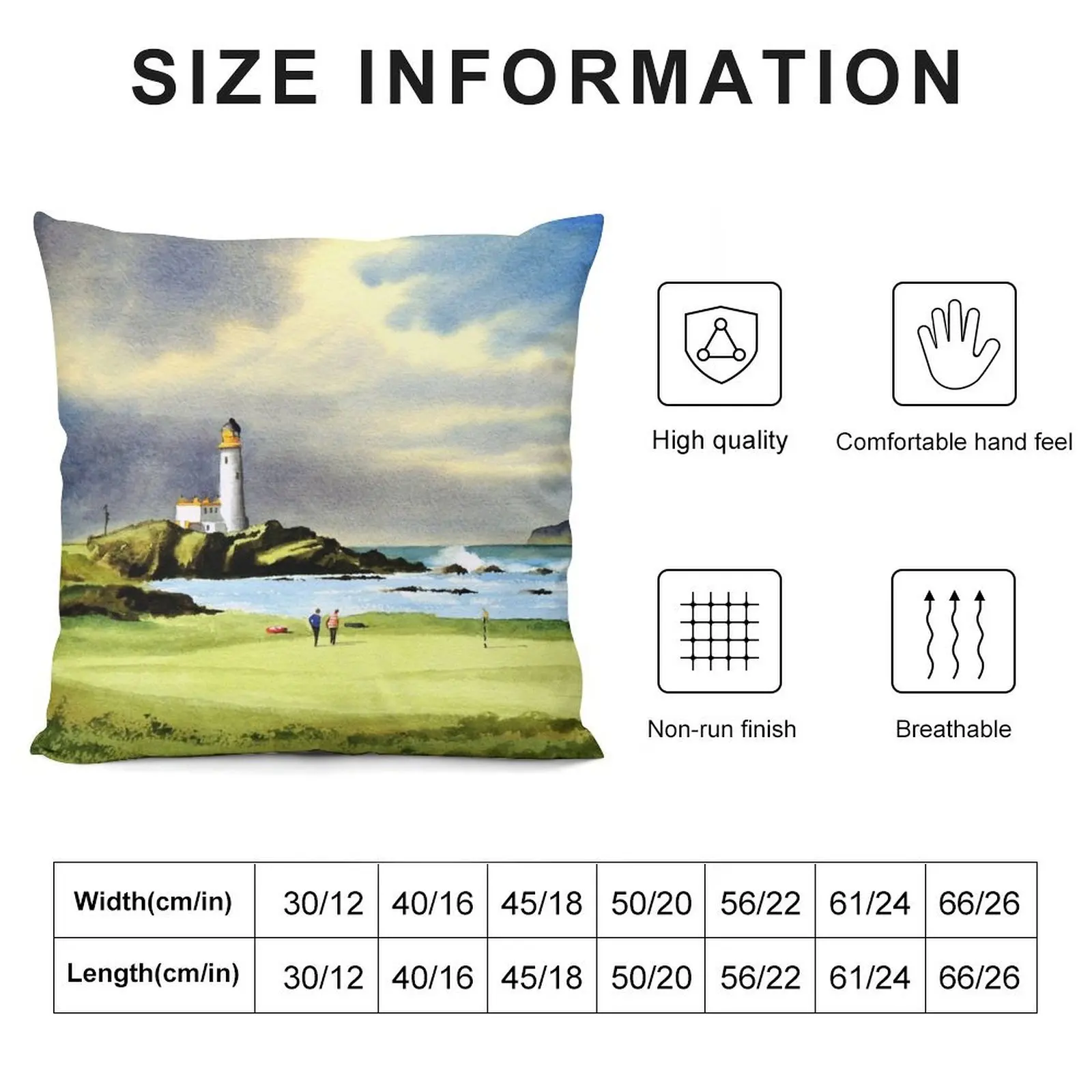 Turnberry Golf Course Scotland 10th Hole Throw Pillow Sofa Cushions Cover Custom Cushion pillow