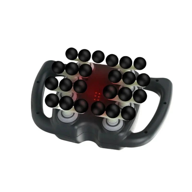 Portable Rechargeable 24-Head Mini Fascia Gun Massager for Muscle Rehabilitation Therapy Home Back Care Sixteen-Head