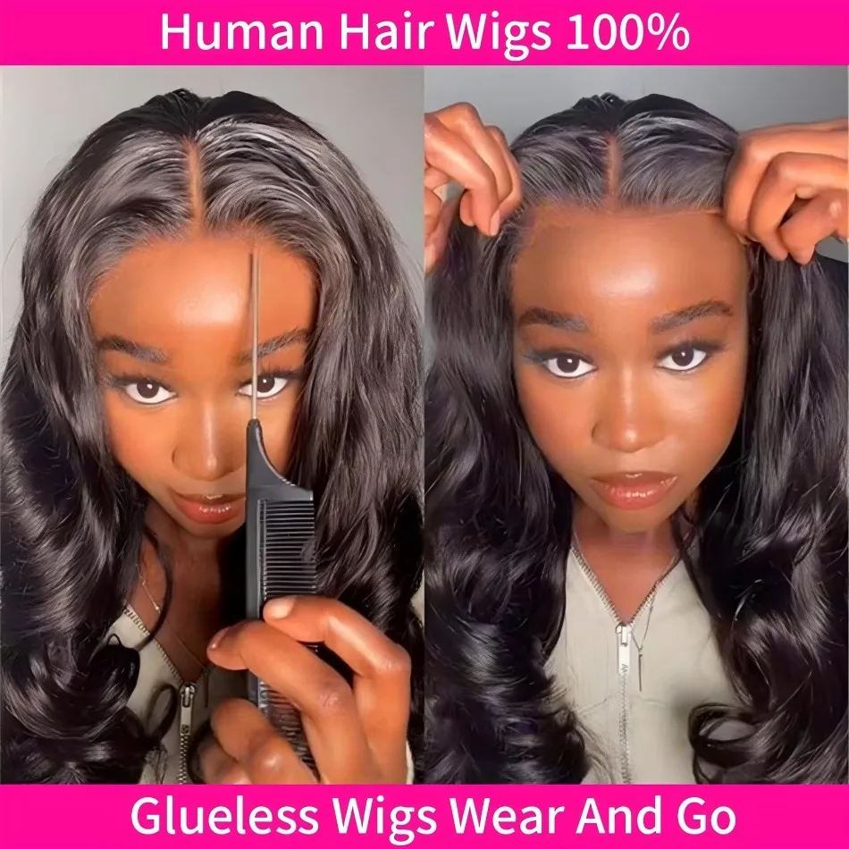 Body Wave Human Hair Wigs Glueless Lace Frontal Wigs 5X5 Hd Lace Closure Wigs Pre Cut Brazilian For Women 220 Density 30 32 Inch