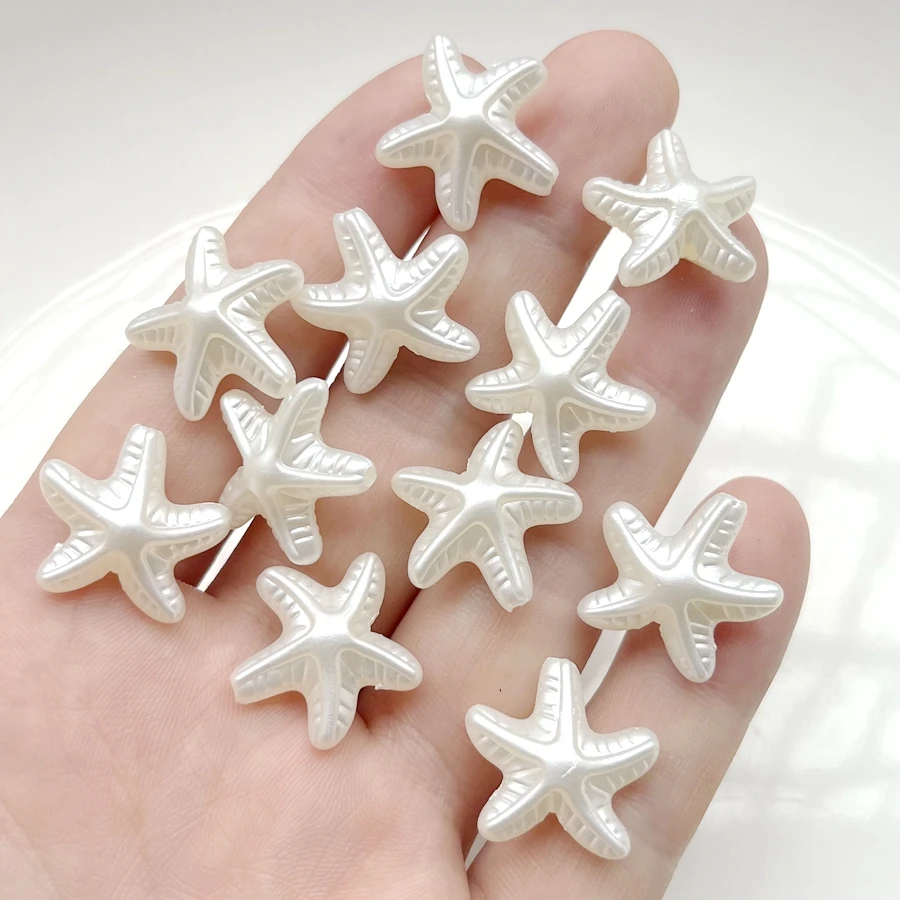 20 pieces of 19mm beautiful beige starfish beading suitable for bracelet necklace jewelry making decorative beads