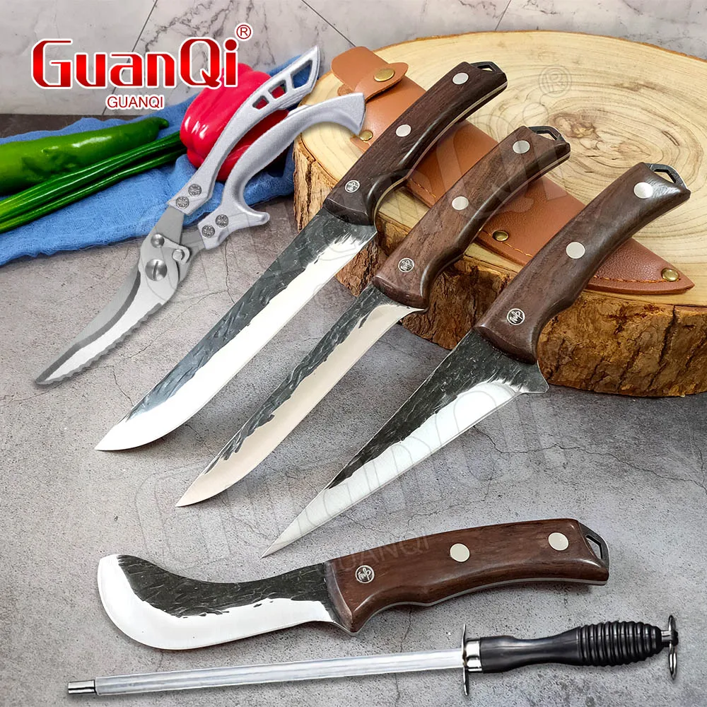 

Forged Slaughter Boning Knife Stainless Steel Meat Cutting Knife Butcher Knife Handmade Slicing Cleaver Fish Knife Fillet Knife