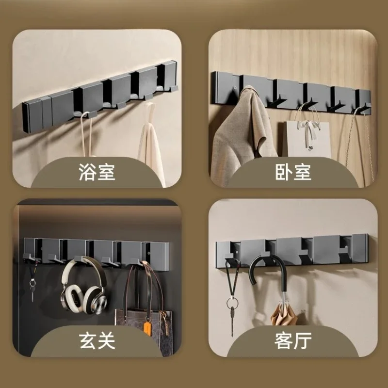 No Punching Invisible Hook Bathroom Folding Hanging Hooks Gypsum Wallpaper Painted Walls Are Not Suitable For Installation