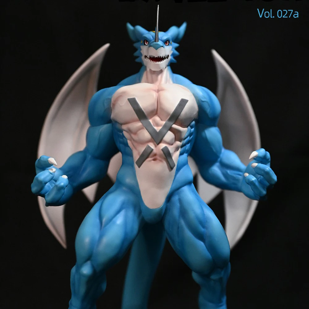 24Cm Shibadon Studio Gk Digimon Adventure Xv-Mon Exveemon ﻿ 2.0 Anime Action Figure Statue Ornament Model Garage Kit Toys Gift