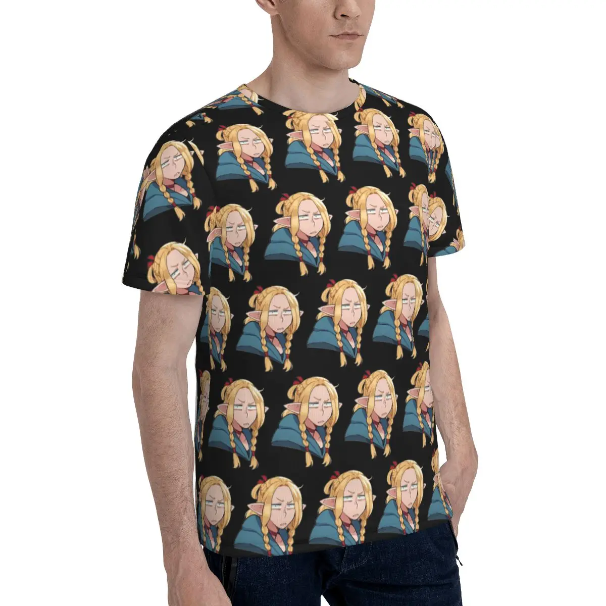 Dungeon Meshi Senshi Delicious In Dungeon T-Shirt for Men Cotton T Shirts Men's Short Sleeve O-Neck Summer Clothes Tops
