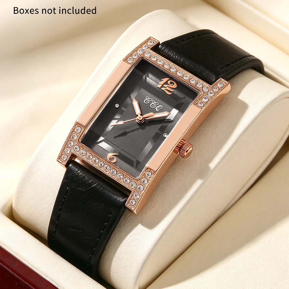 1pc Latest Fashionable Exquisite Women's Square Dial Quartz Watch Christmas Valentine's Day Gift Not Including Gift Box
