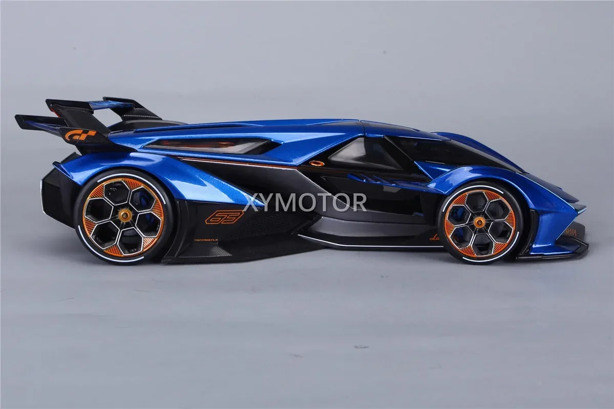 Maisto 1:18 For Lamborghini V12 Vision GT Concept Diecast Model Car Toys Gifts Collection Display Blue Metal