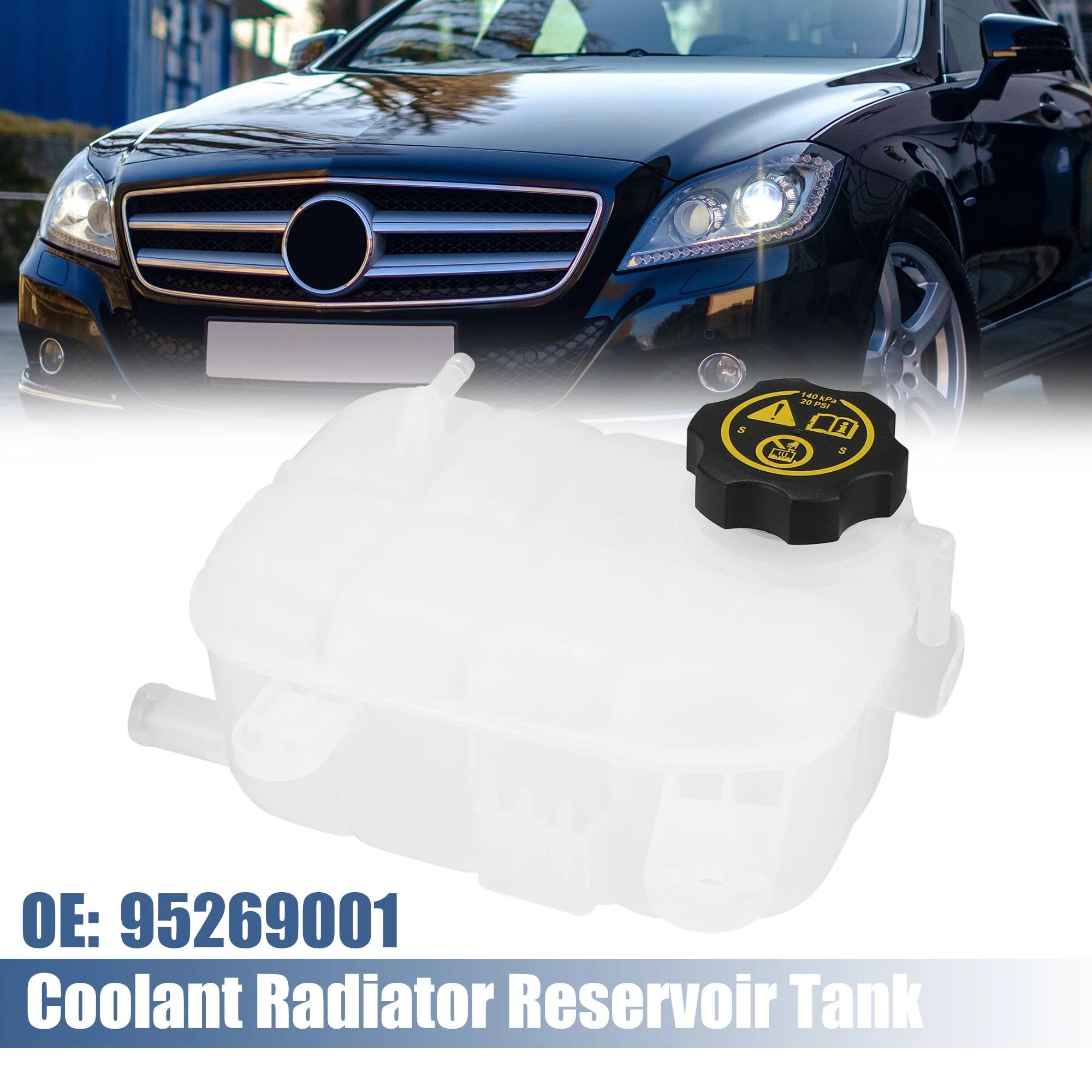 UXCELL Coolant Radiator Reservoir Tank 95269001 Coolant Overflow Bottle with Cap for Buick for Chevrolet