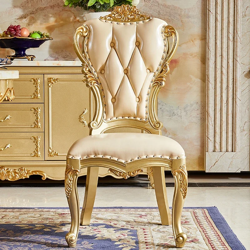 Gold Designer Fancy Dining Chairs Restaurants Modern Luxury Living Room Chairs Lounge Occasional Sillas De Comedor Furniture