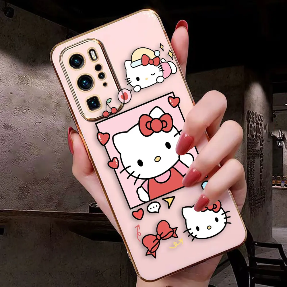 Cover Smooth E-TPU Phone Case Huawei MATE 20 20X 30 40 P20 P30 P40 LITE MAGIC 4 5 PRO Y9 PRIME Case Anime My M-Melody K-Kitty