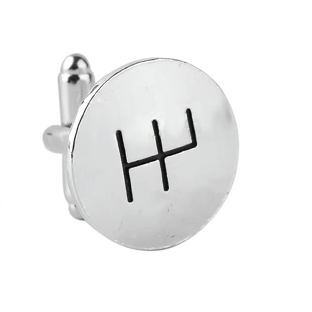 Creative Car Gear Lever Cufflinks Metal Steering Wheel Bicycle Design French Shirt Cuff Studs Men Fashion Jewelry