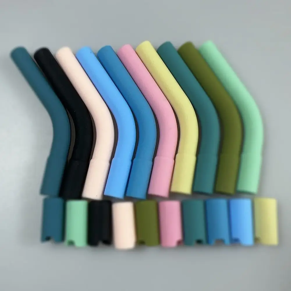 6Pcs Drink Blender Stick Drinking Straws Nozzle Tea Coffee Juice Universal Straw Head Drinkware Colorful Silicone Suction Nozzle