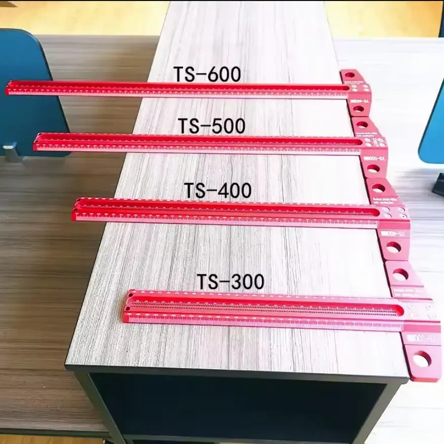 300/400/500mm T-type Ruler Hole Scribing Ruler, Aluminum Alloy Line Drawing Marking Gauge DIY Measuring Tools