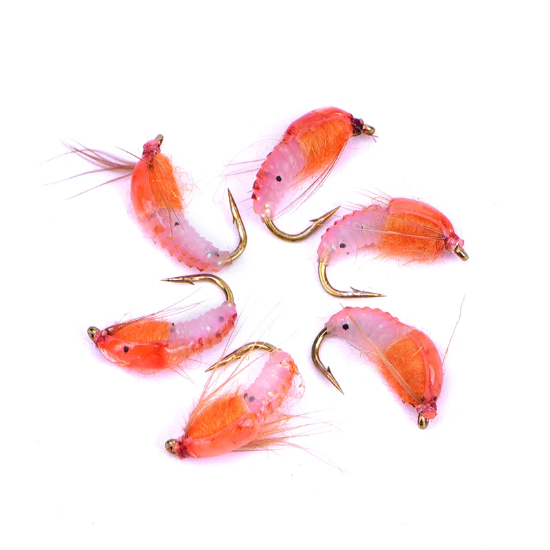 6Pcs/box Realistic Nymph Scud Fly For Trout Fishing Artificial Bait Insect Lure