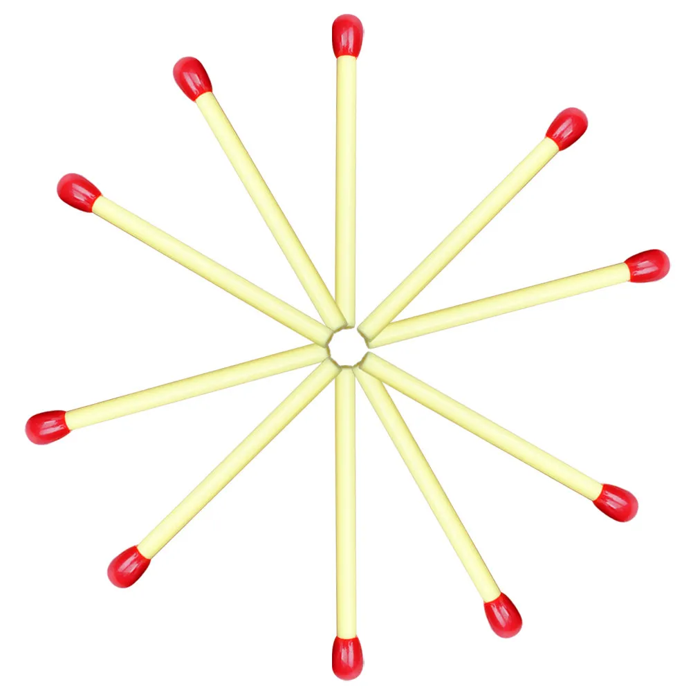 

10Pcs Cartoon Ballpoint Pens Unique Match Shaped Writing Pens Smooth Ink Comfortable Grip Portable Student Gift Creative Prank