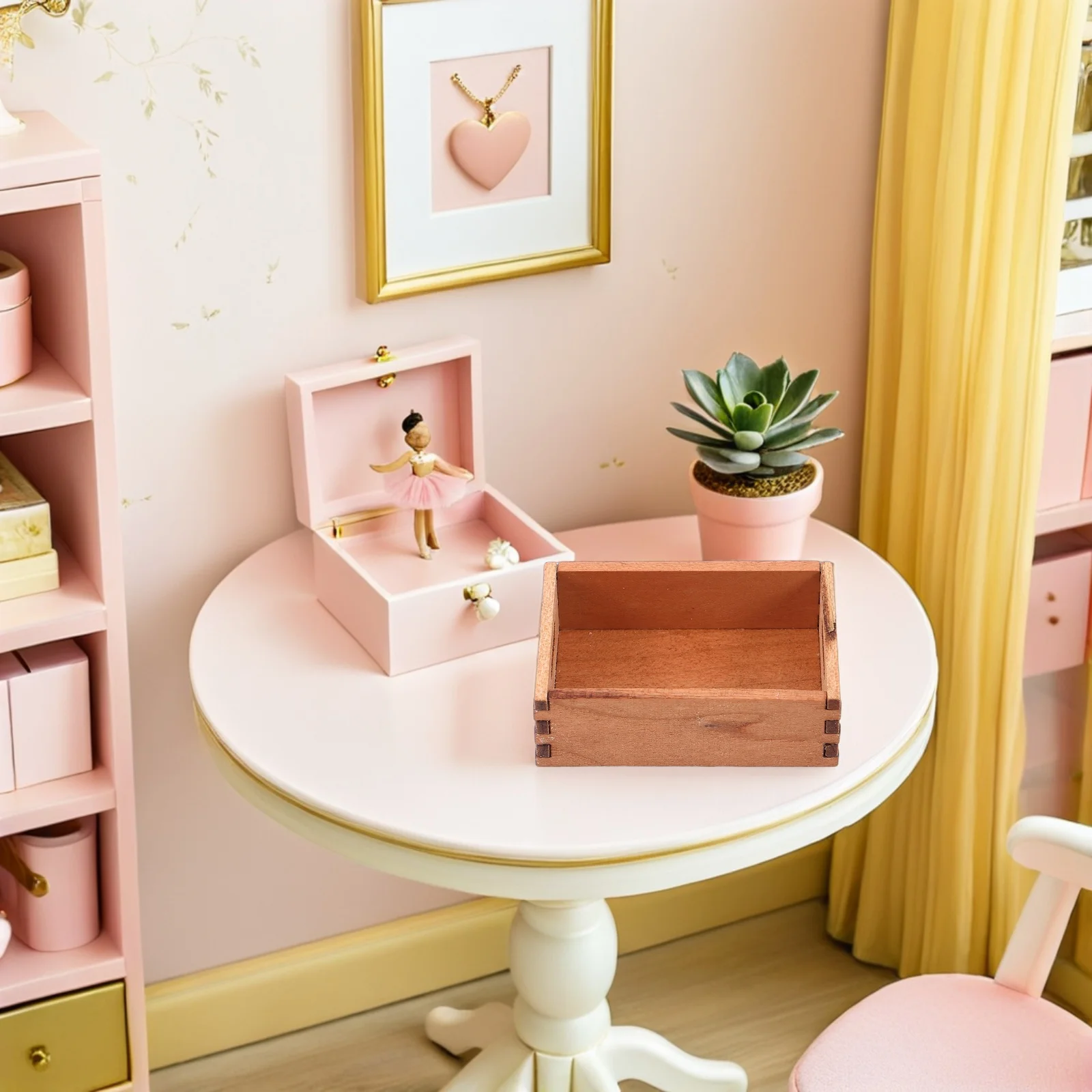 

3pcs Mini Wood Crates 1:12 Scale Realistic Baskets For Dollhouse Furniture Tiny House Decoration Craft Ornament