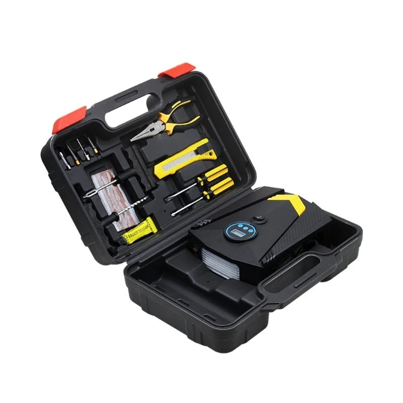 مضخة هواء محمولة بشاشة ديجيتال، مضخة هواء مثبتة على السيارة، استخدام الطوارئ في الهواء الطلق، مضخة هواء أوتوماتيكية، منفاخ إطارات منزلي للسيارة