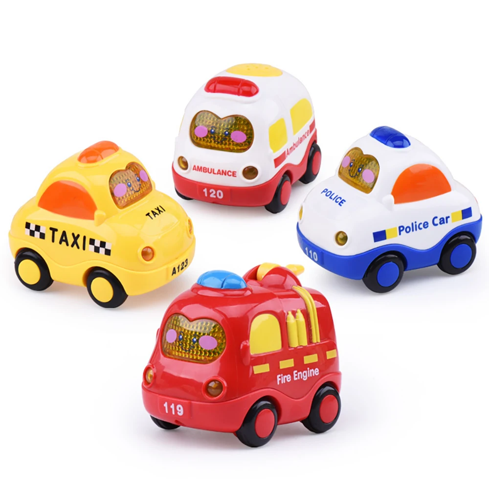 

1Pc Kids Toy Fun Inertia Educational Car Toy Push And Go Car With Lighting And Sound For Boy Girl Kid Age 3+ Children Ideal Gift