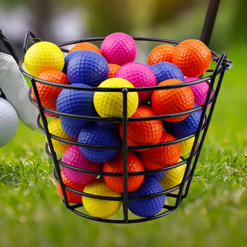 3X Practice Golf Balls Container Basket With Handle Storage Box Hold Up To 50 PCS Golf Balls