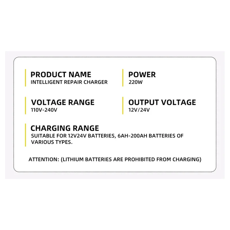 

CQMF-Short Circuit Protection Pulse Repair Battery Charger 12V24v Intelligent Repair Motorcycle Fast Charger EU-PLUG