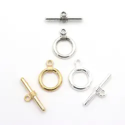 쥬얼리 제작용 티베트 실버 부드러운 원형 OT 걸쇠, 팔찌 목걸이 DIY 액세서리, 바느질, 도매, 혼합 10 세트