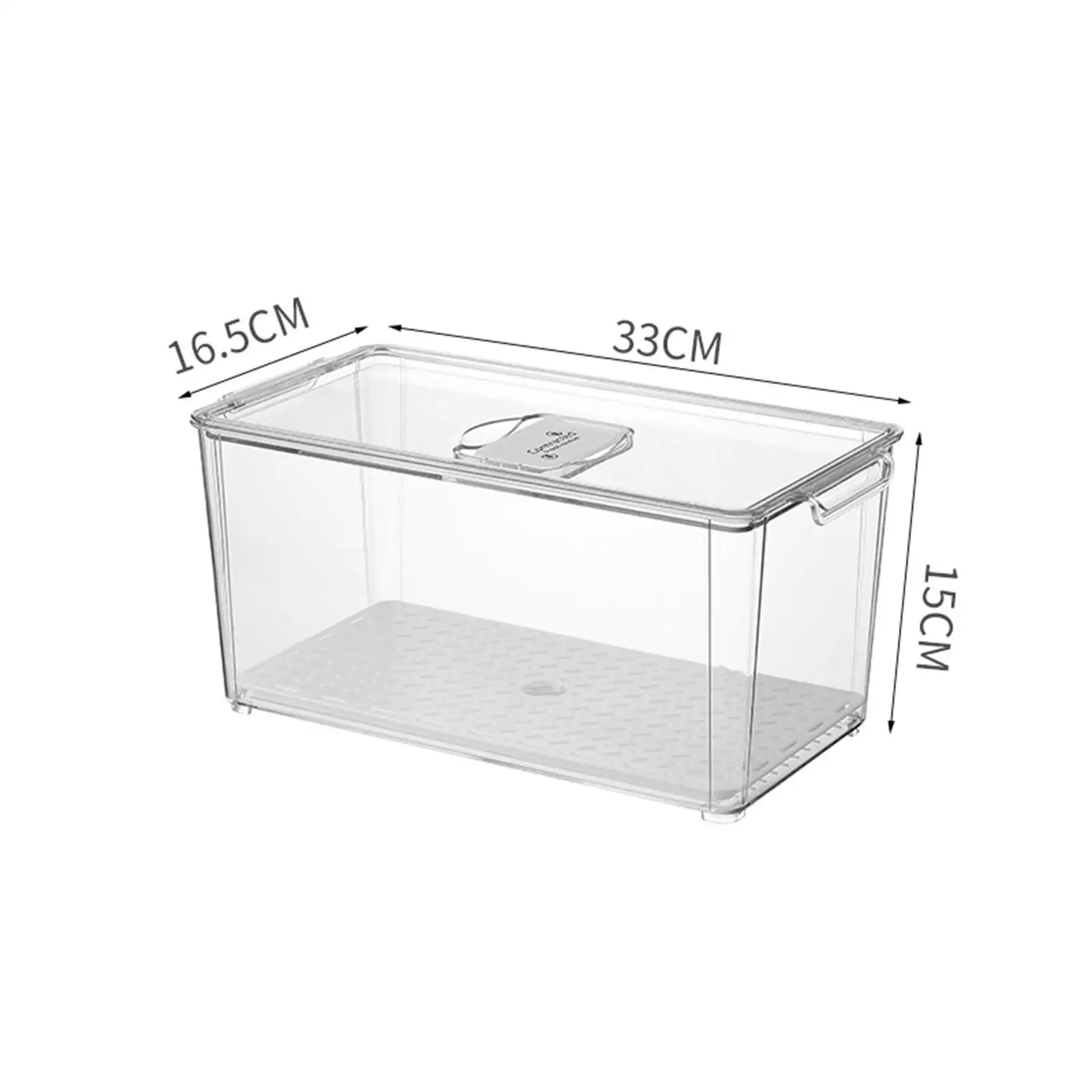 

Fridge Organizer with Lid Stackable Fruit Container Pantry Kitchen Storage Box for Vegetables Fruits Grapes Meat Watermelon