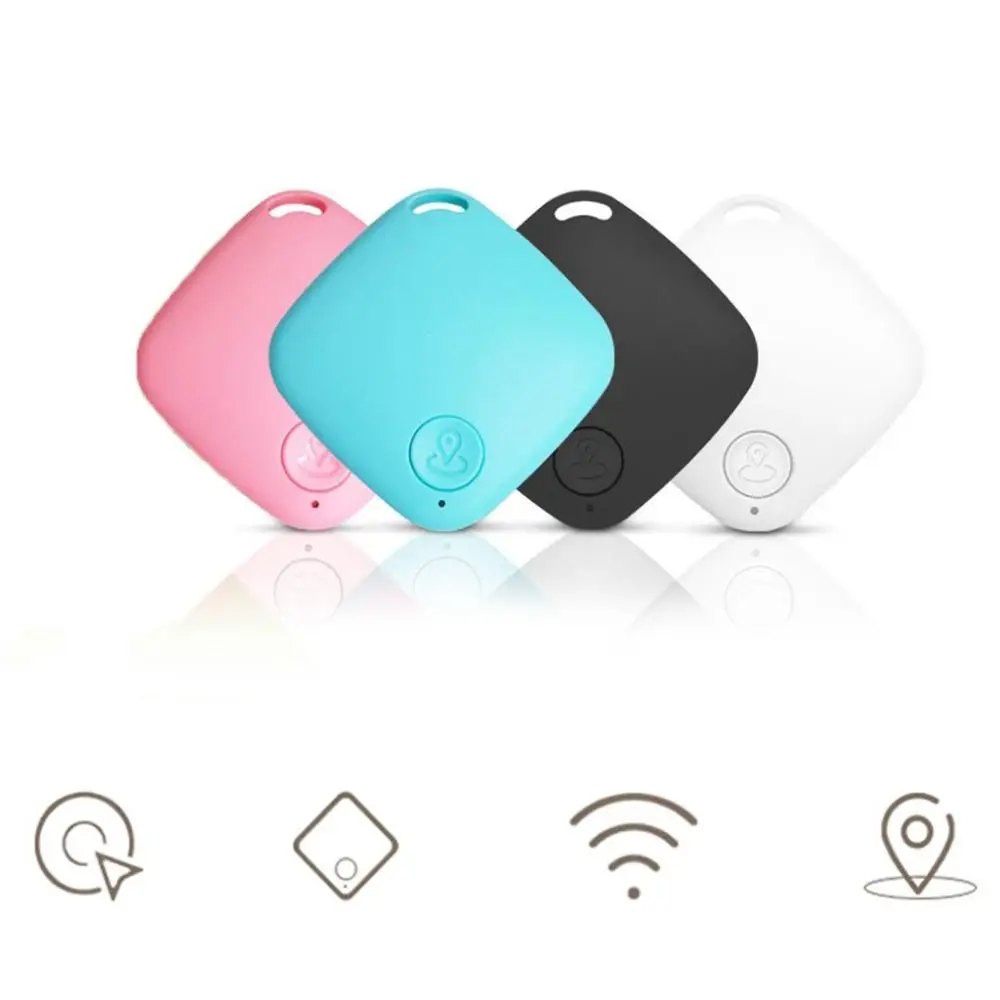 Cute Wide-use Portable Mini Bluetooth-compat Pet Locator Anti-steal Anti-lost Item Tracker Key Finder Pet Tag Anti-Lost Alarm