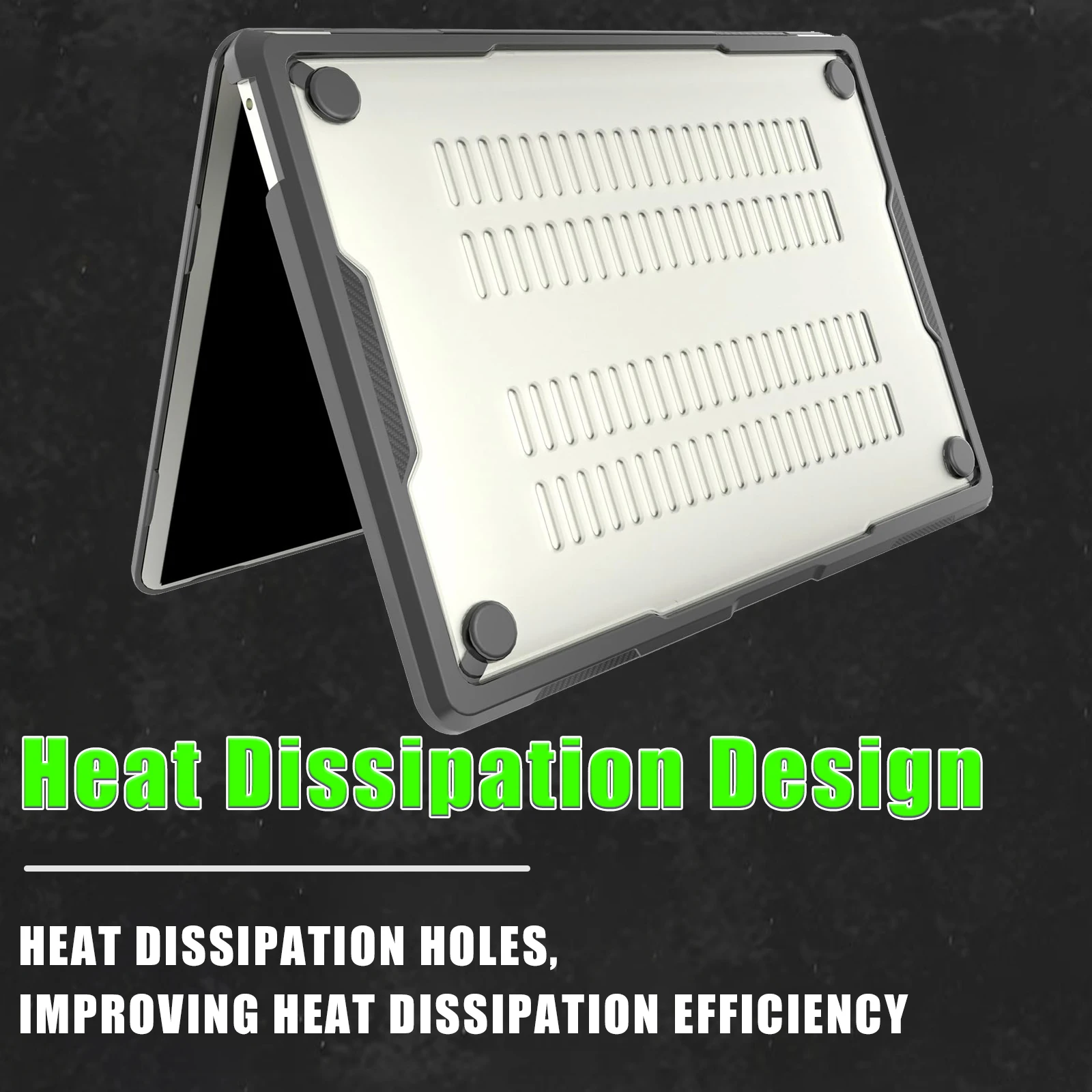 مصممة لجهاز MacBook Air 13 بوصة 2022-2025 M2/M3/M4 (A3240 A3113 A2681) - غطاء حماية رفيع للكمبيوتر المحمول من مادة TPU