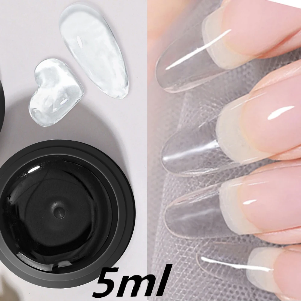 15/5ml Professional Semi-Solid Polyer Extension Gel Non-Stick Hand Pink/White/Clear Sculpture Gel DIY UV Gel Acrylic Extend Gel