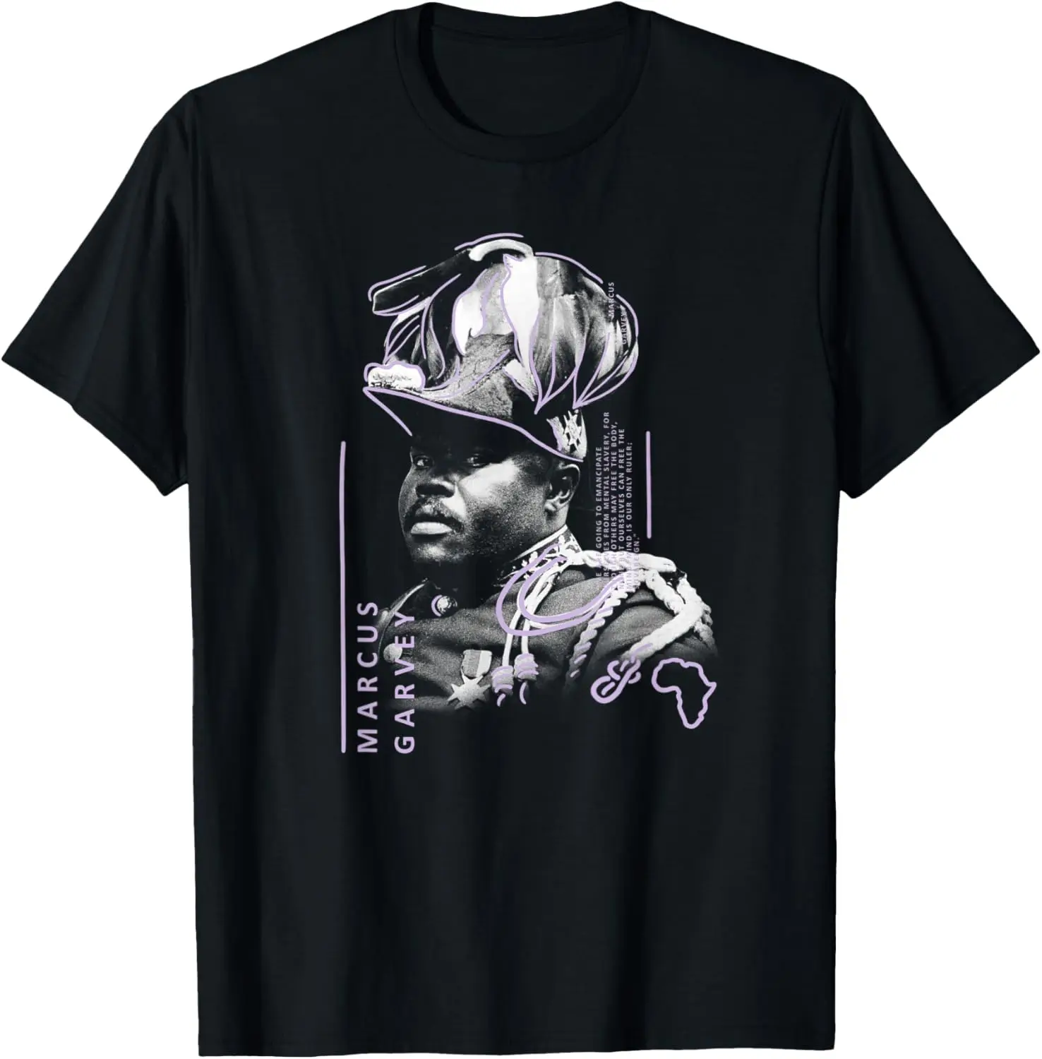 Marcus Garvey Quote Front & Back T-Shirt