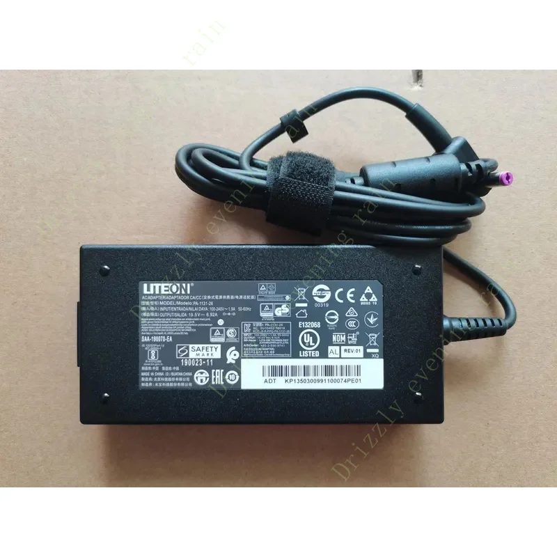 New OEM LiteOn 19.5v 6.92a 135W PA-1131-26 5.5mm * 1.7mm AC adapter for Acer Nitro 5 AN515-44-R99Q laptop original slim charger